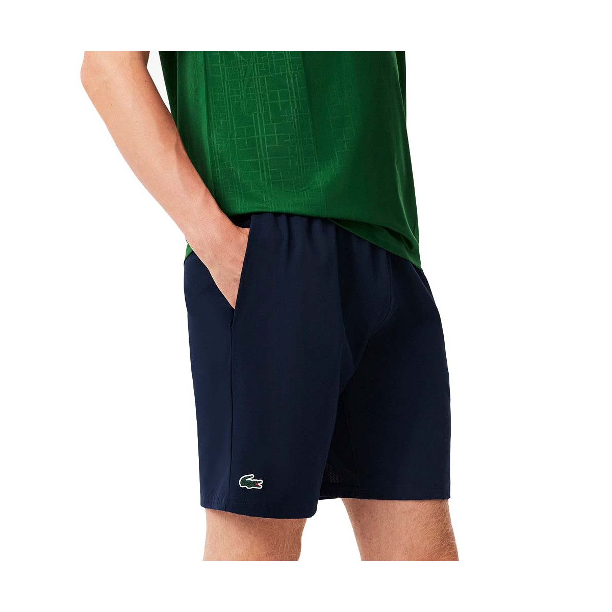 Korte Lacoste Tennis x Novak Djokovic Blauw