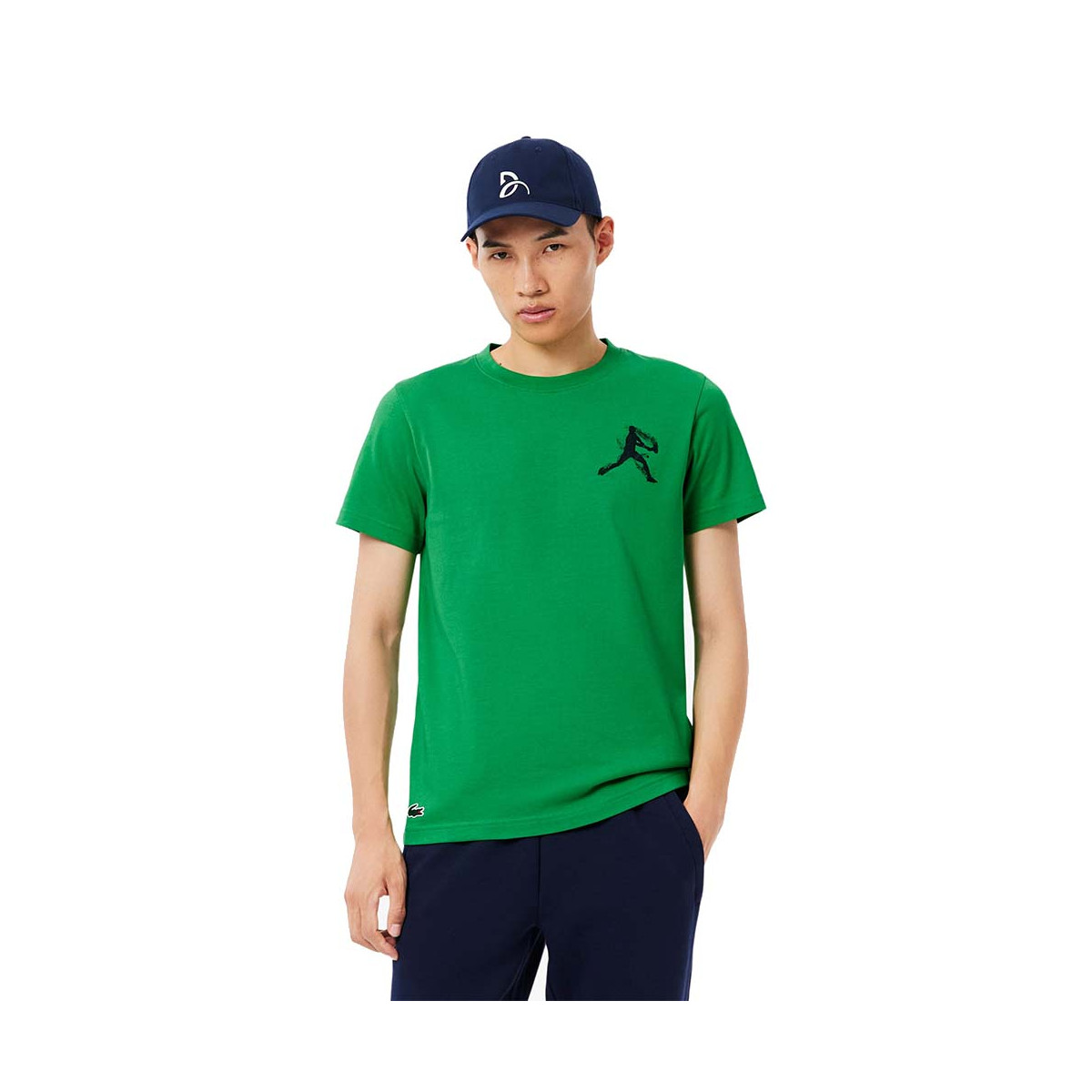 Pak T-Shirt + Lacoste Tennis Pet x Novak Djokovic Groen