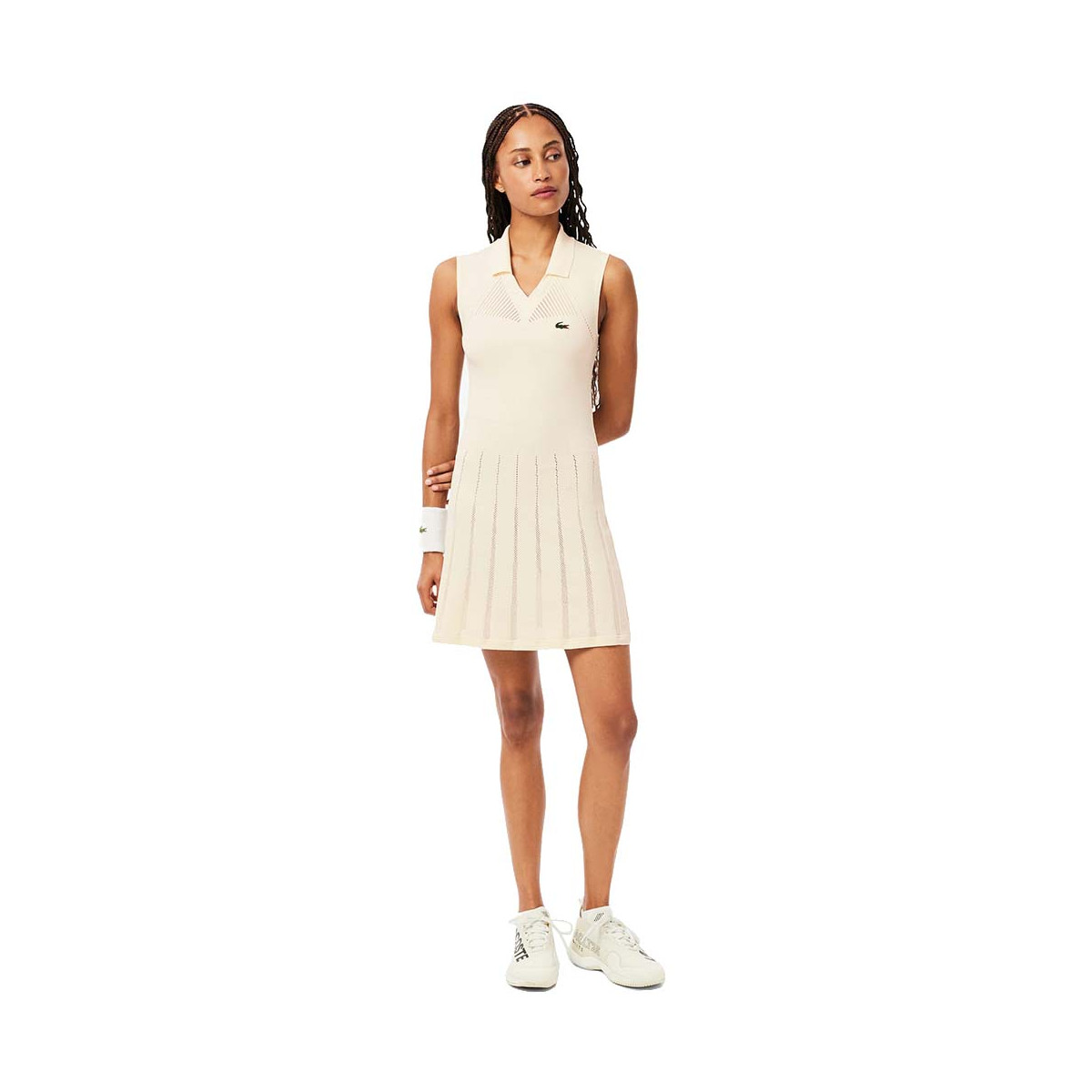 Lacoste Tennis Stretch Jurk Dames Zwart