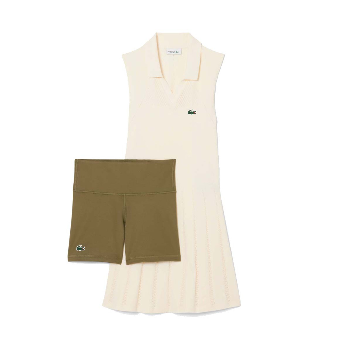 Lacoste Tennis Stretch Jurk Dames Zwart