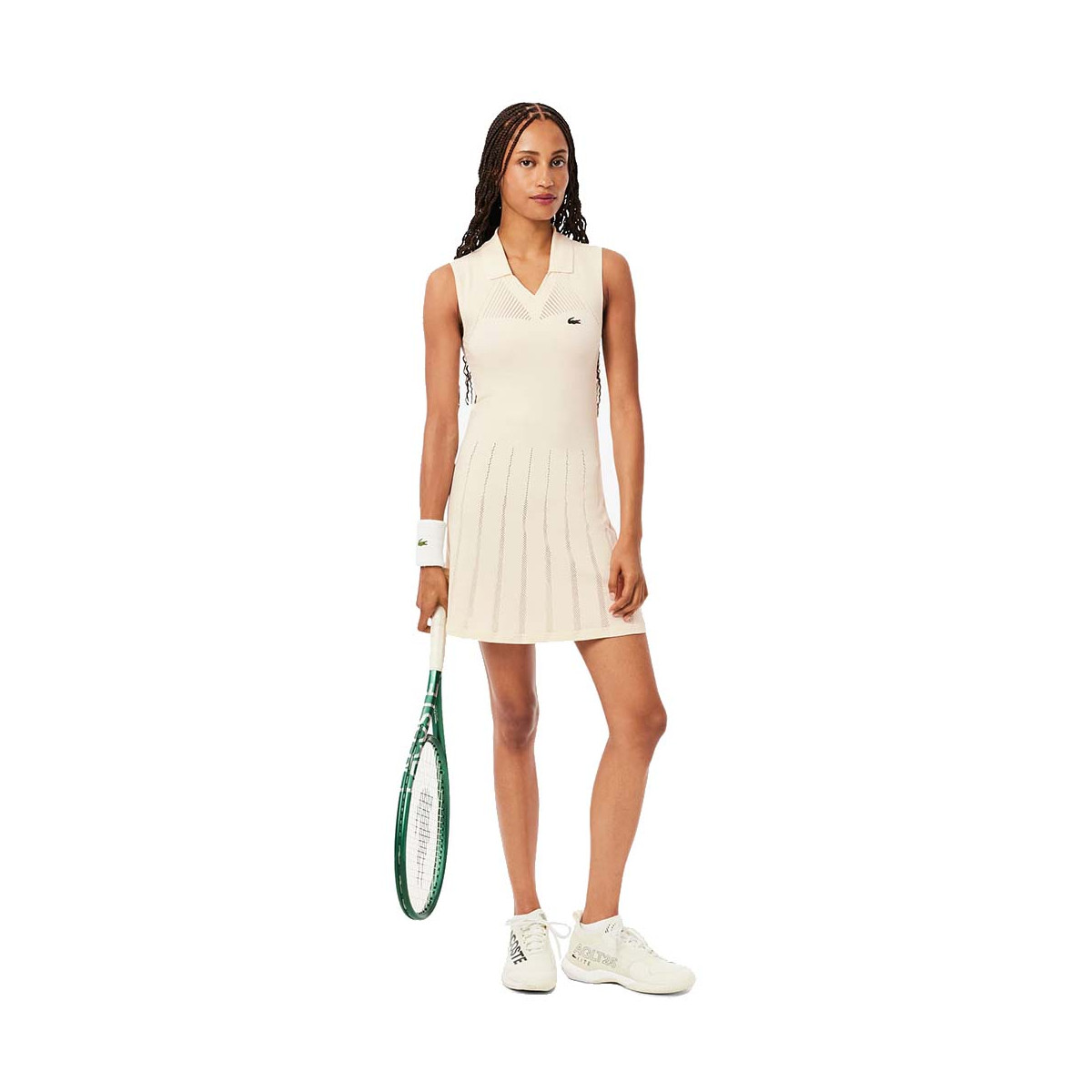 Lacoste Tennis Stretch Jurk Dames Zwart