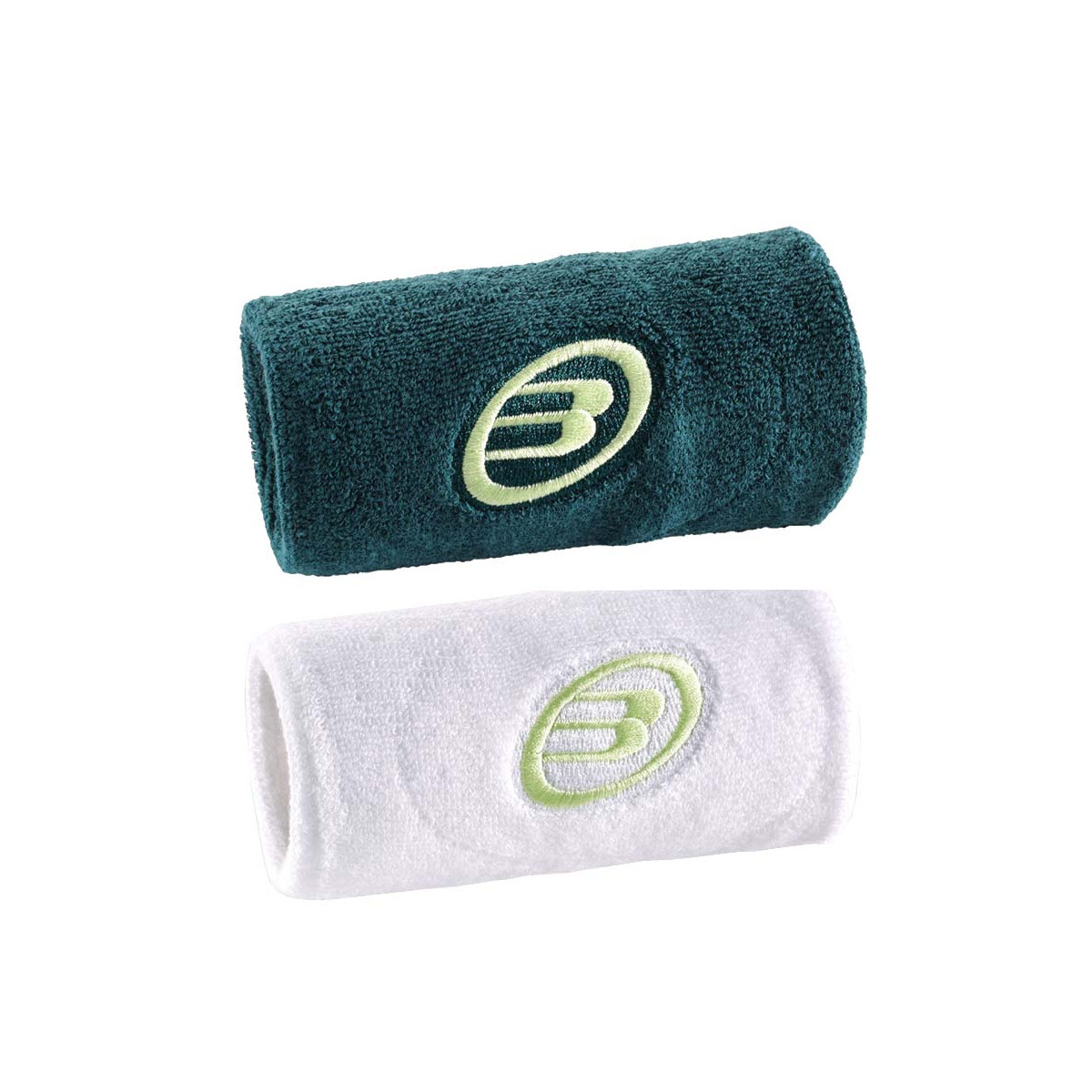 Wristbands Bullpadel Wit / Groen x 2