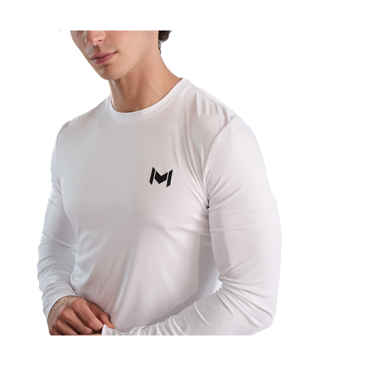 Mouratoglou T-shirt lange mouwen marineblauwe