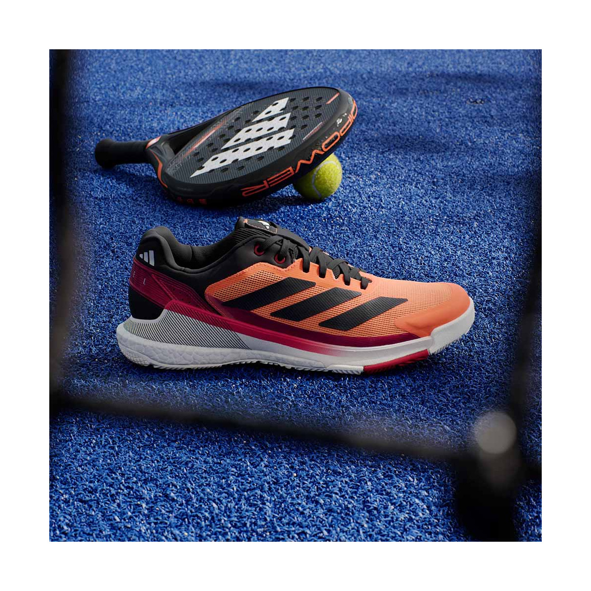 Adidas Crazyquick Boost Padelschoenen Wit / Zwart / Groen
