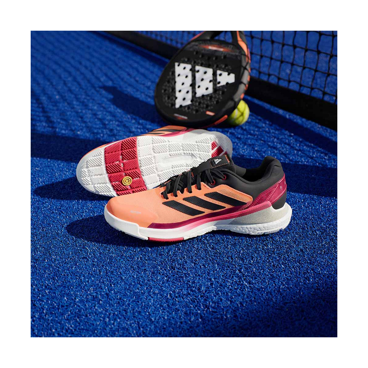 Adidas Crazyquick Boost Padelschoenen Wit / Zwart / Groen