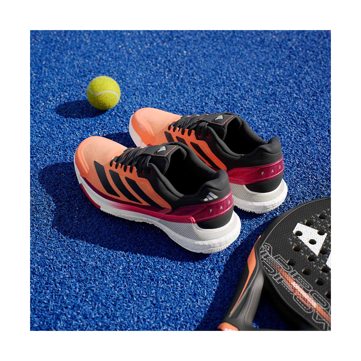 Adidas Crazyquick Boost Padelschoenen Wit / Zwart / Groen