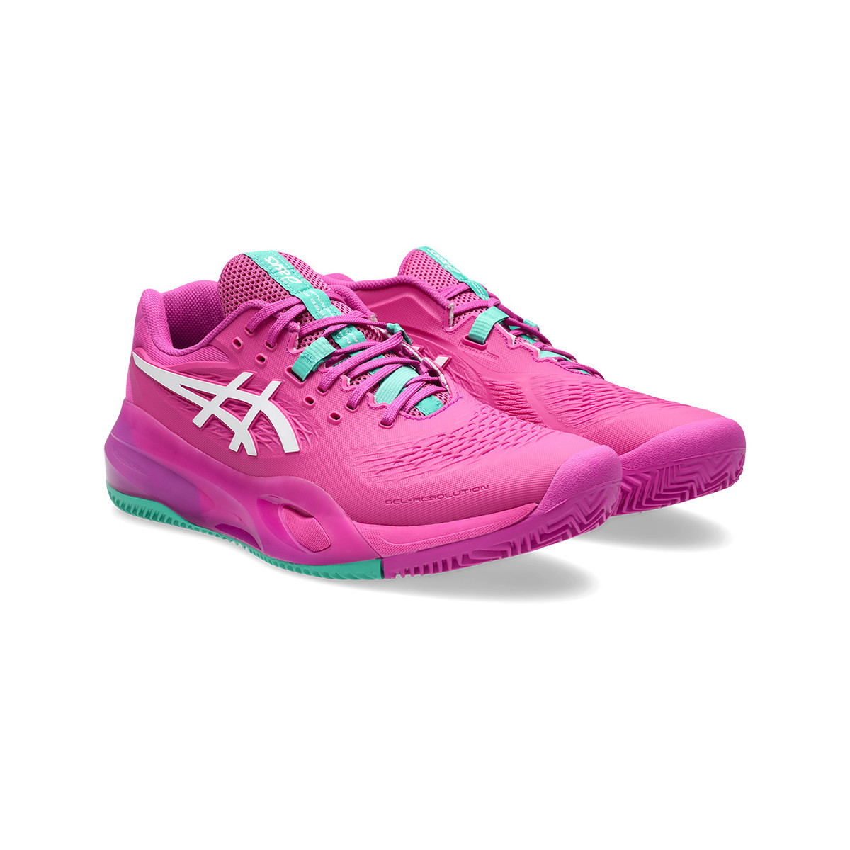 Asics Gel Resolution X Clay Zwart / Groen Schoenen
