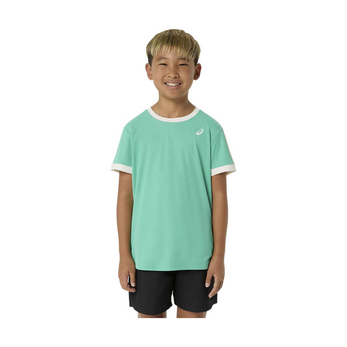 T-Shirt Asics Jongens Cr&egrave;me / Blauw