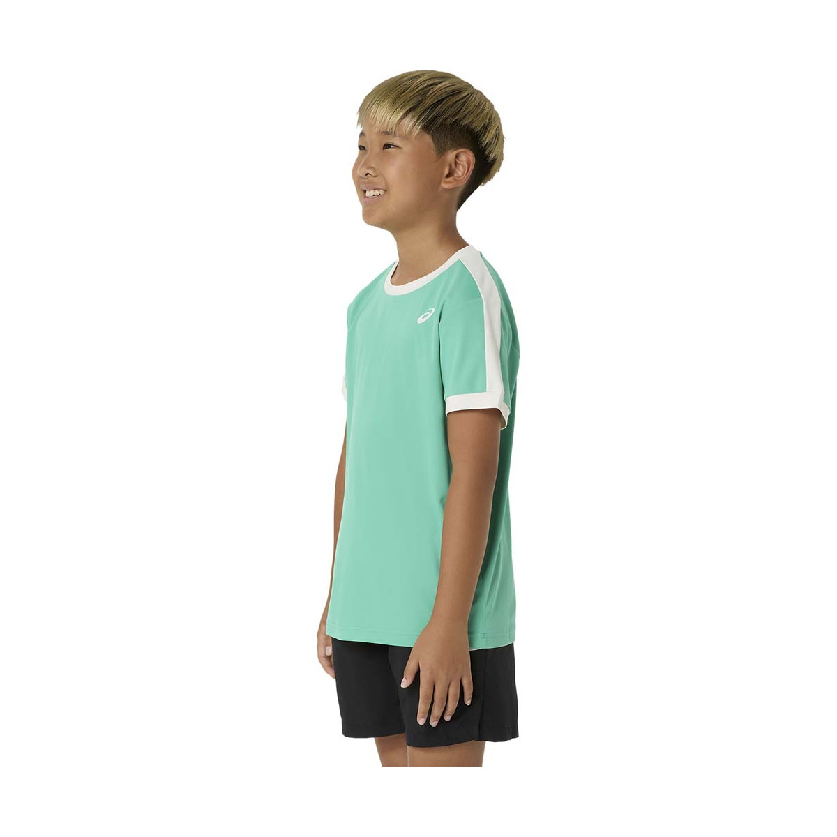 T-Shirt Asics Jongens Cr&egrave;me / Blauw