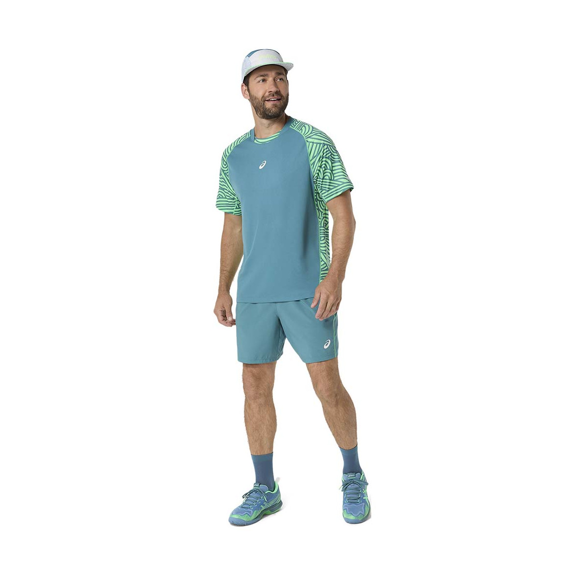 Asics Padel Court Shorts Cr&egrave;me / Groen