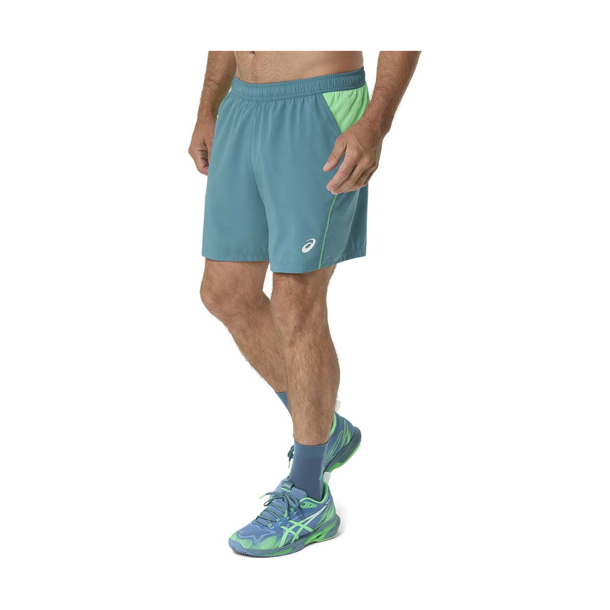 Asics Padel Court Shorts Cr&egrave;me / Groen