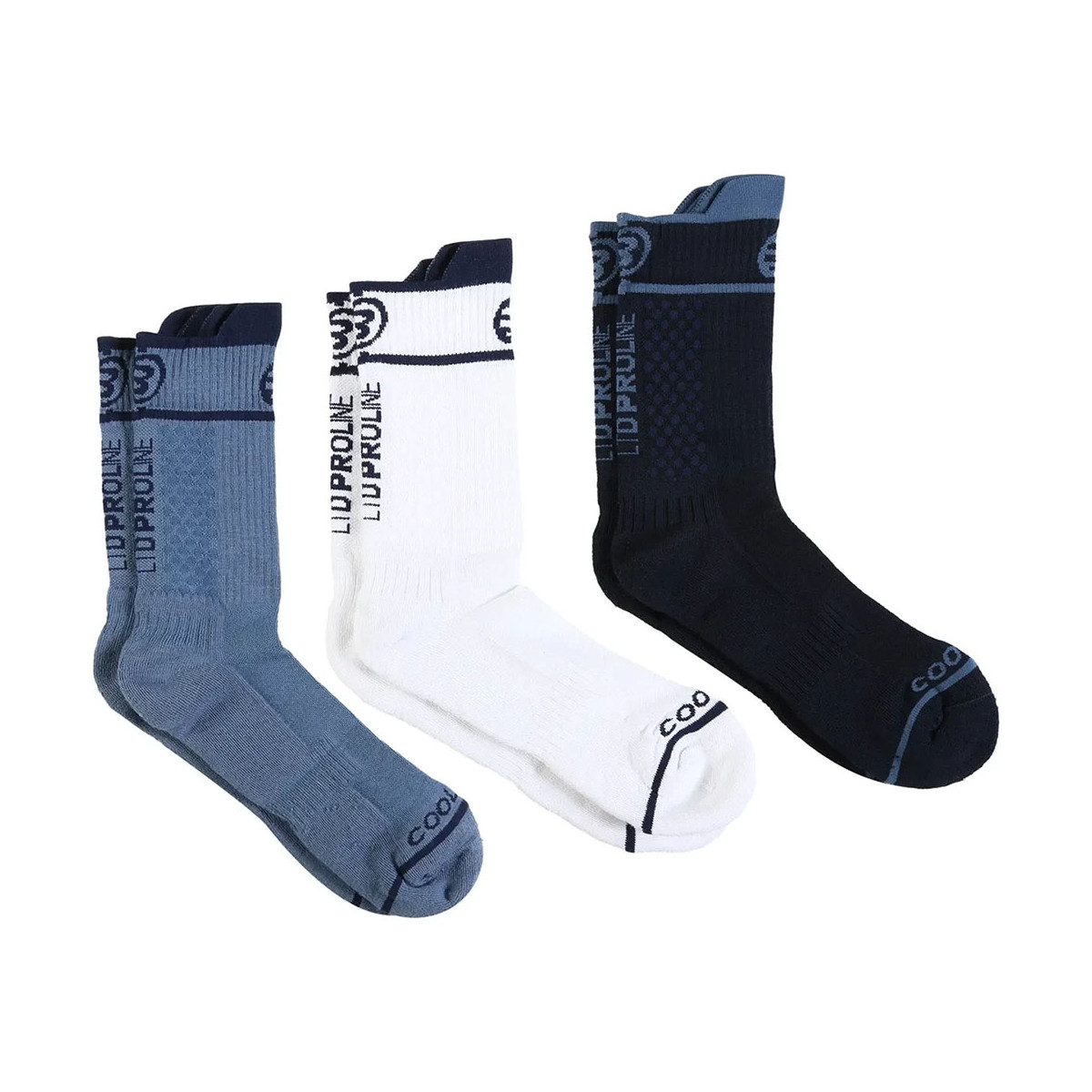 Bullpadel BP26PR U1 Marineblauw/Wit/Blauwe Sokken (3 paar)