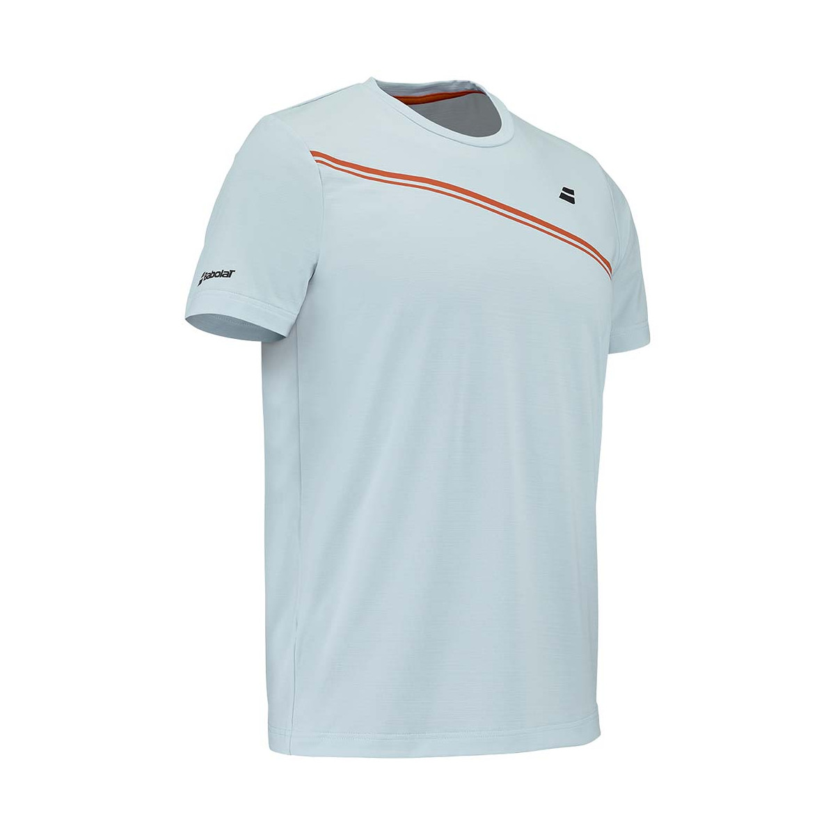Babolat Play Crew Neck Wit / Blauw T-Shirt