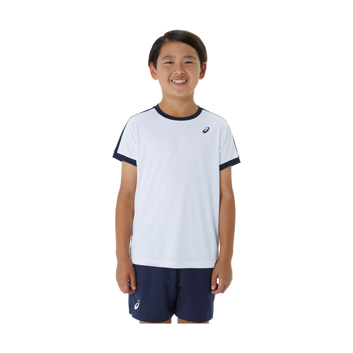 T-Shirt Asics Jongens Cr&egrave;me / Blauw