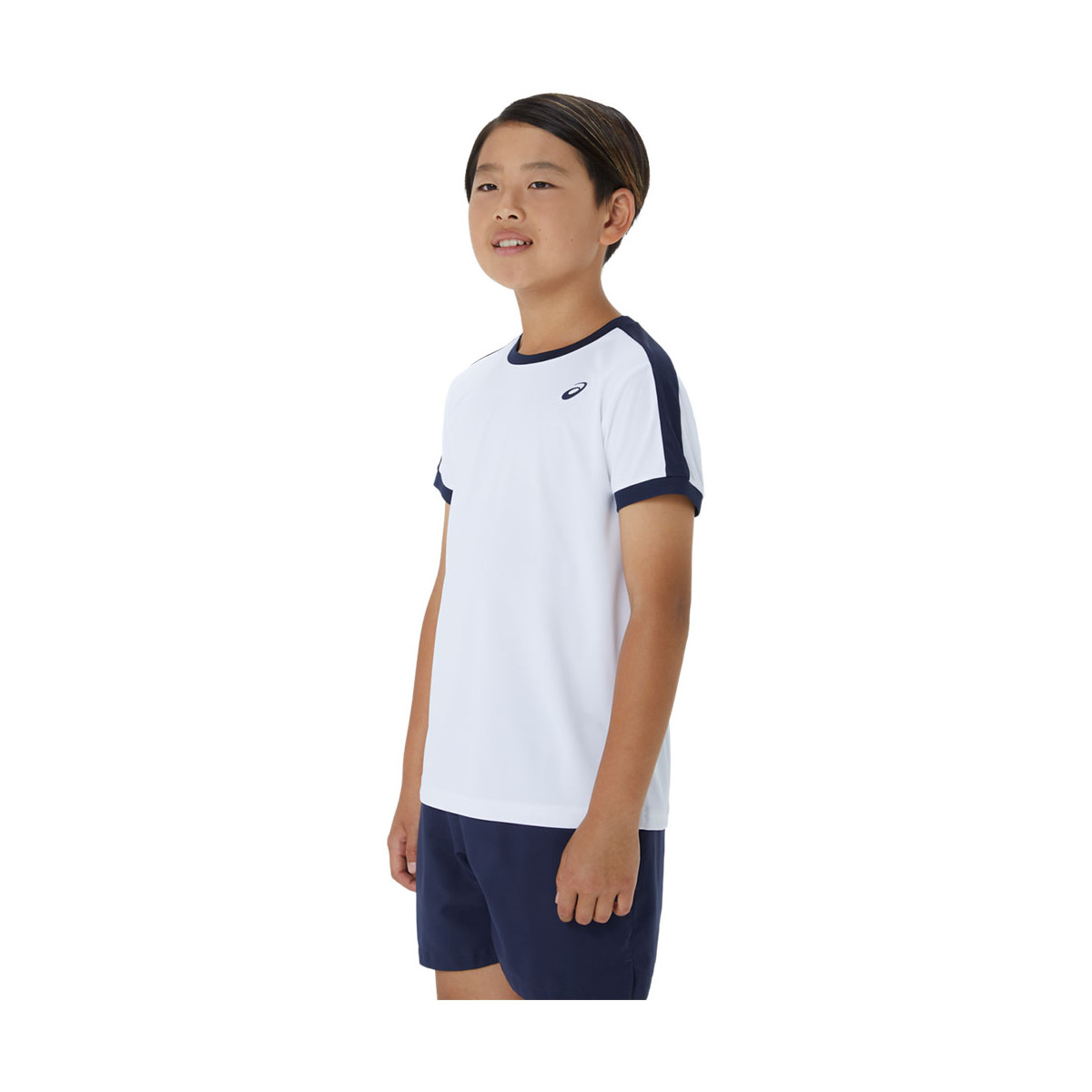T-Shirt Asics Jongens Cr&egrave;me / Blauw
