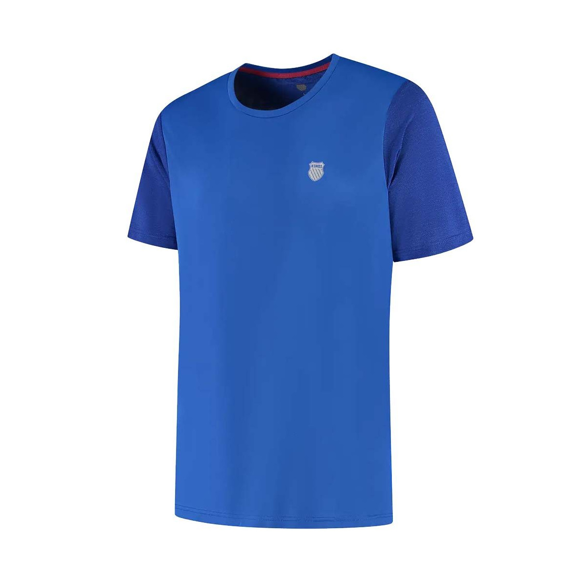 K-Swiss Hypercourt Tee Jacquard Blauw T-Shirt
