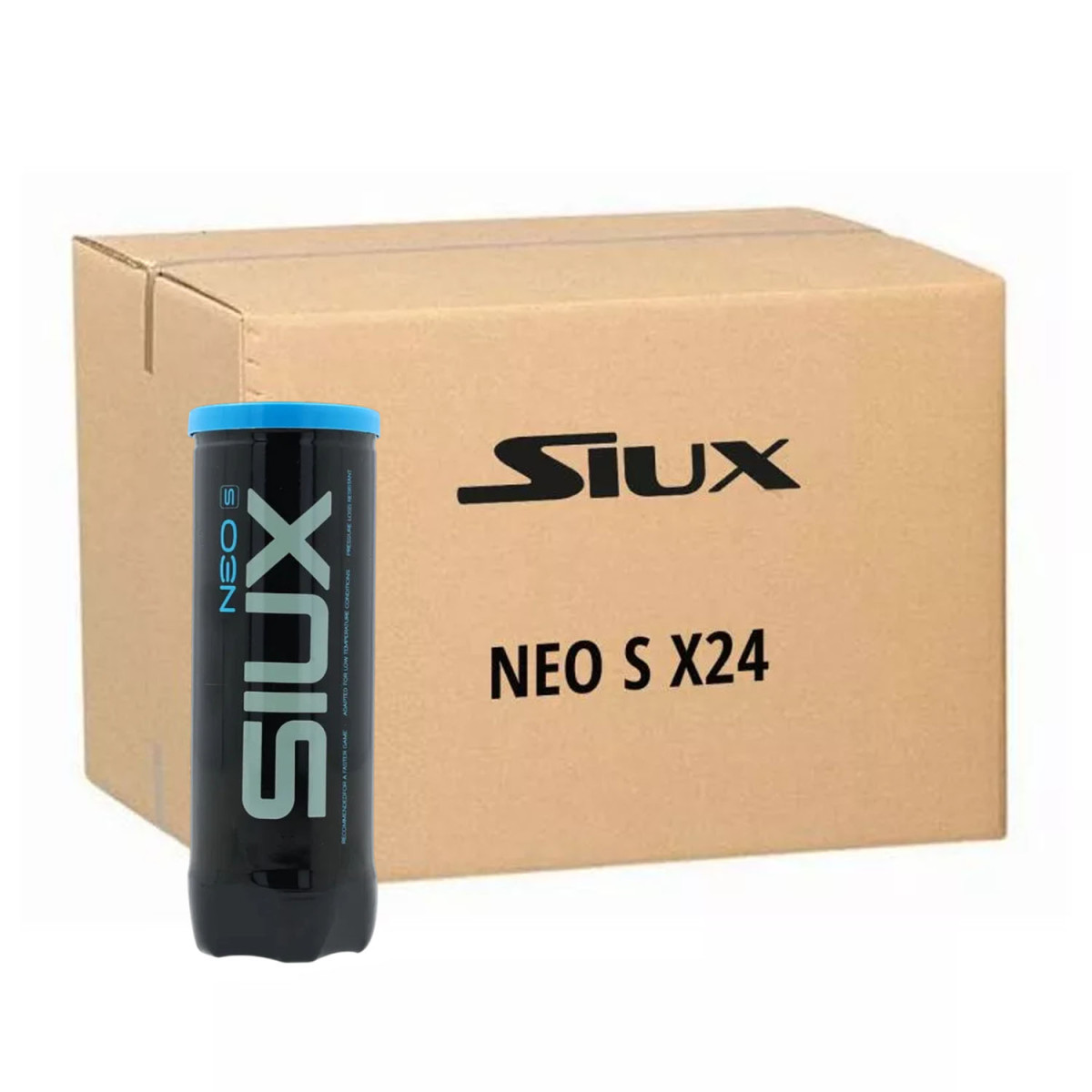 Doos met 24 tubes met 3 Siux Neo S-ballen