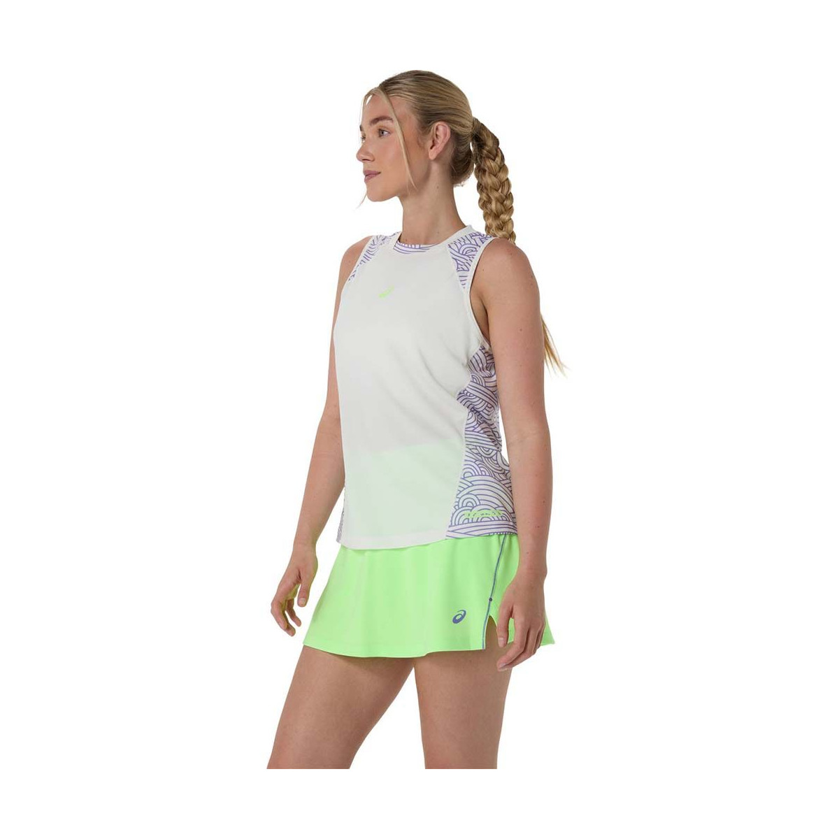 Asics Padel Court All Over tanktop cr&egrave;me / paars