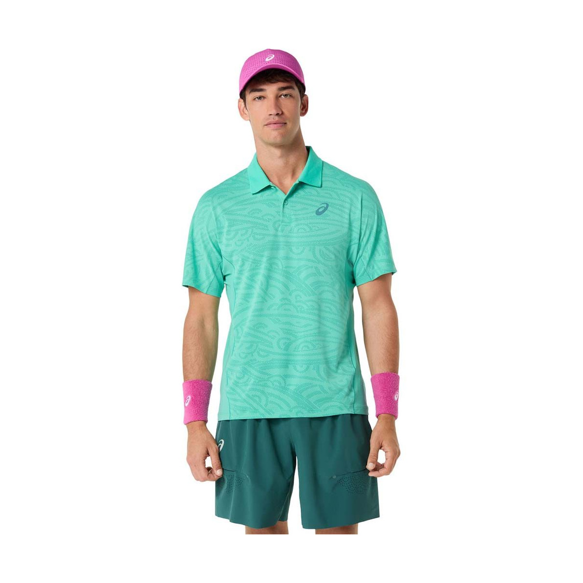 Asics Match Jacquard SS polo groen