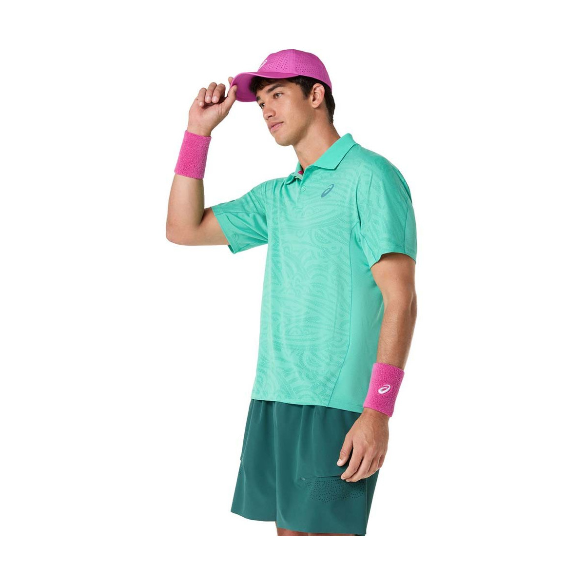 Asics Match Jacquard SS polo groen