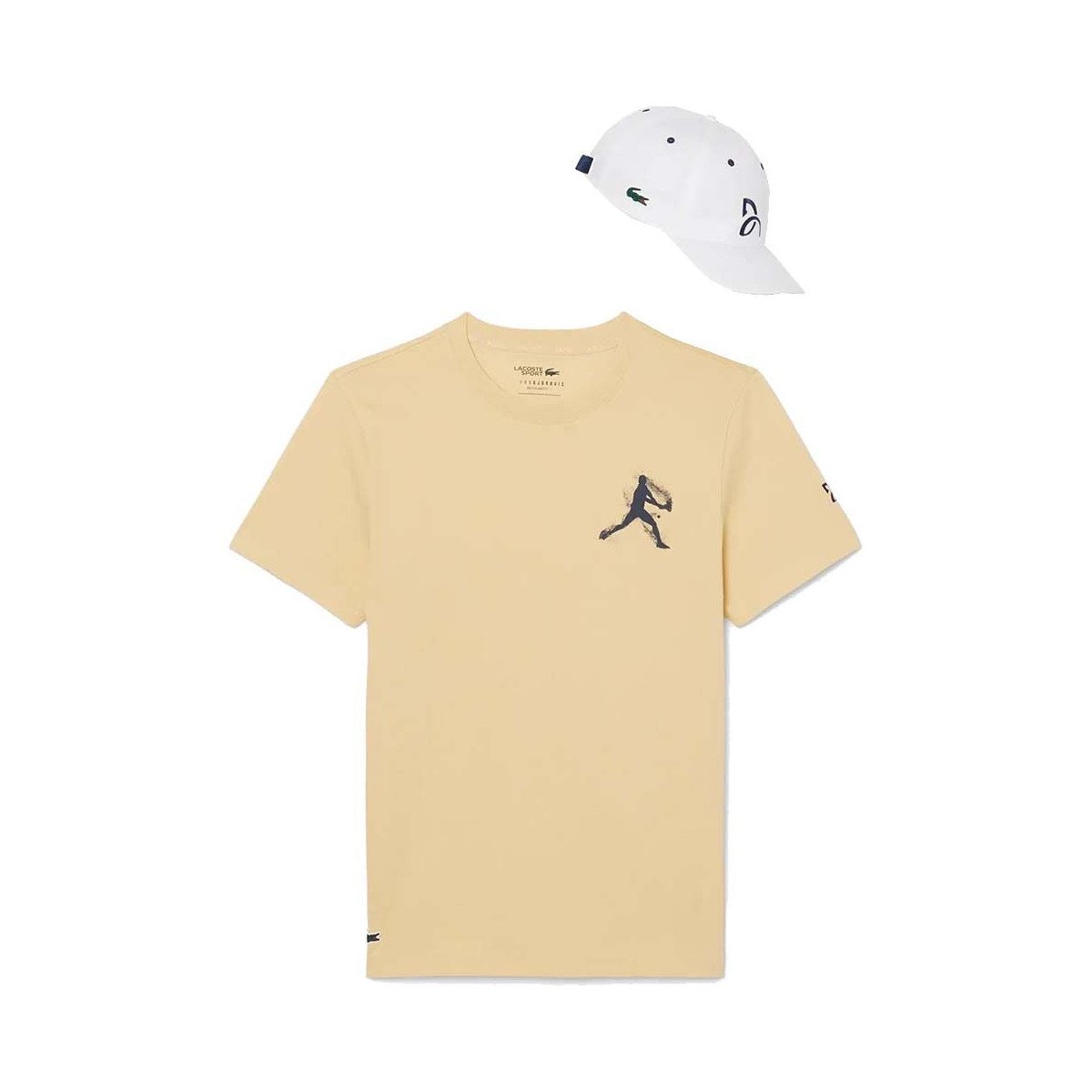 Lacoste Tennis x Novak Djokovic pack T-shirt + pet geel