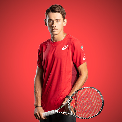 De complete uitrusting van Alex de Minaur!