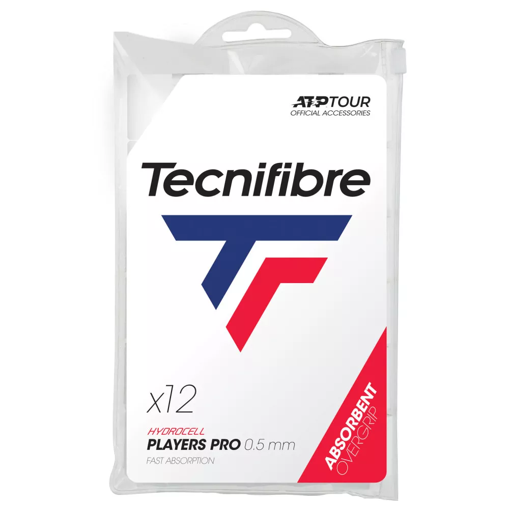 Tecnifibre Overgrip Pro Players x 12 White