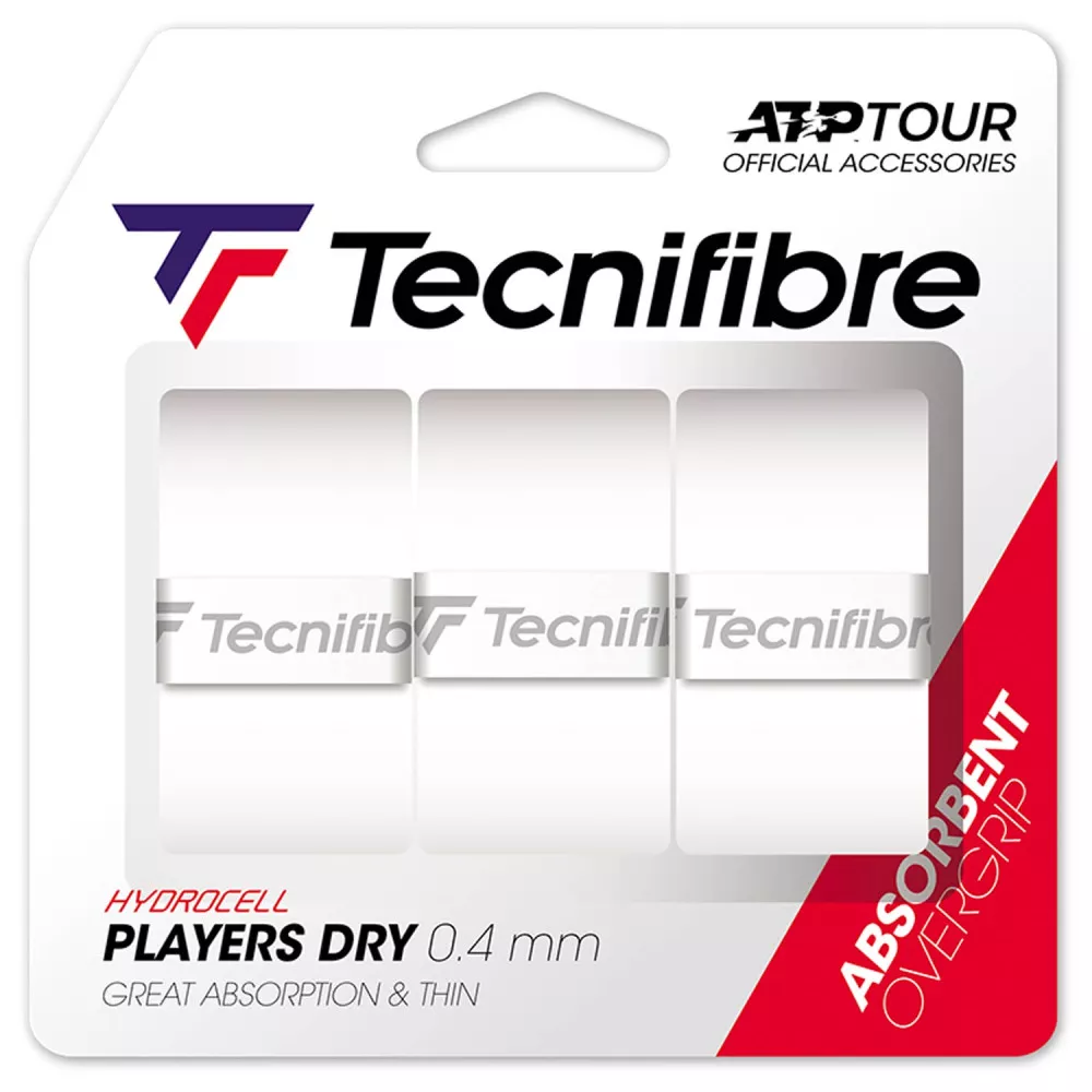 Tecnifibre Overgrip Players Dry x 3 White