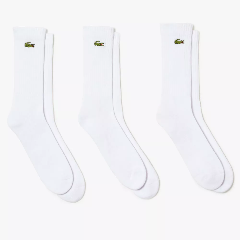Lacoste Sport White sokken x 3