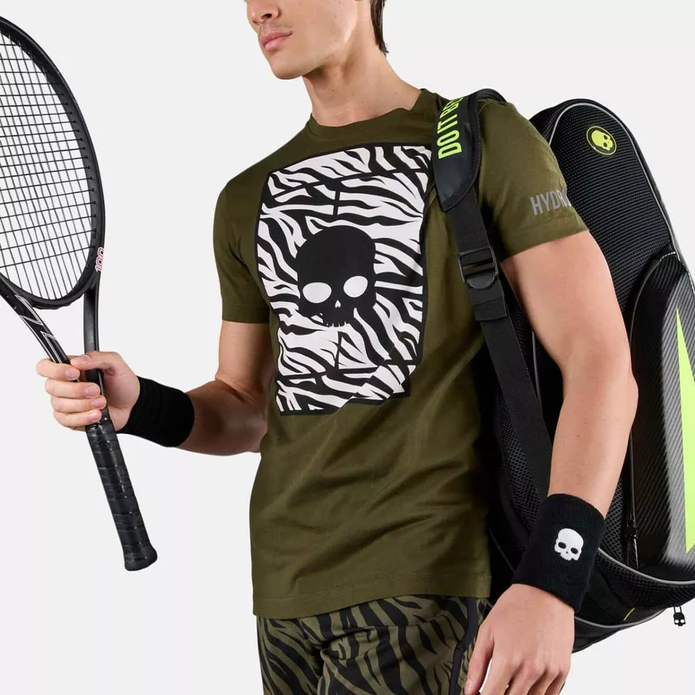 Hydrogen Tennis Court Zwart / Oranje T-shirt