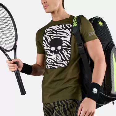 Hydrogen Tennis Court Zwart / Oranje T-shirt