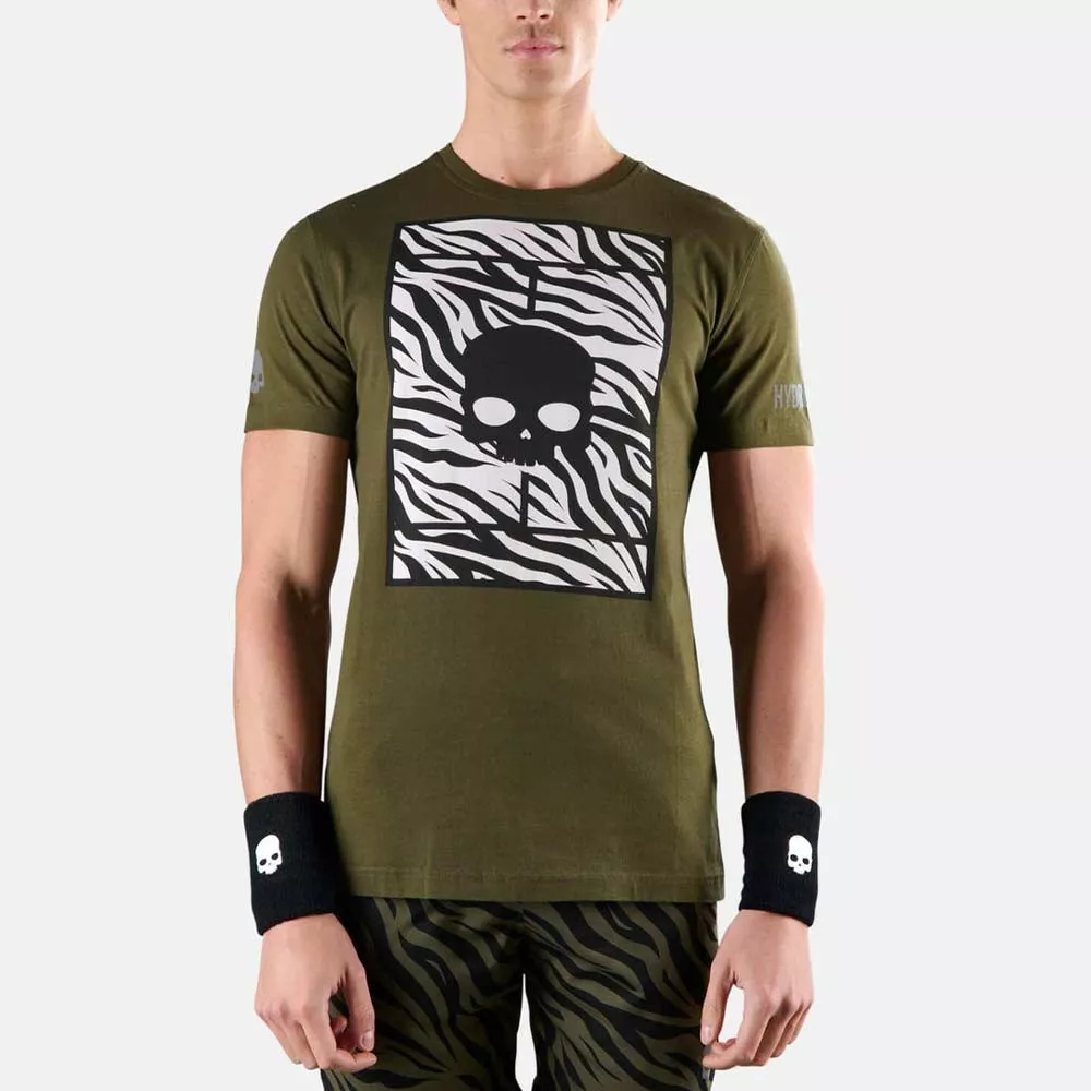 Hydrogen Tennis Court Zwart / Oranje T-shirt