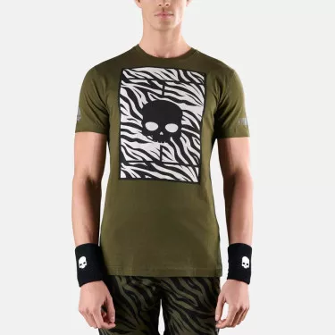 Hydrogen Tennis Court Zwart / Oranje T-shirt