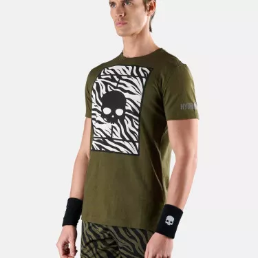 Hydrogen Tennis Court Zwart / Oranje T-shirt
