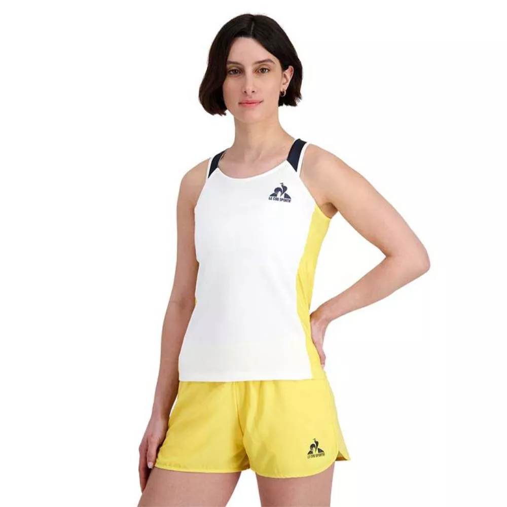Le Coq Sportif Tanktop Yannick Noah Paris Wit/Geel