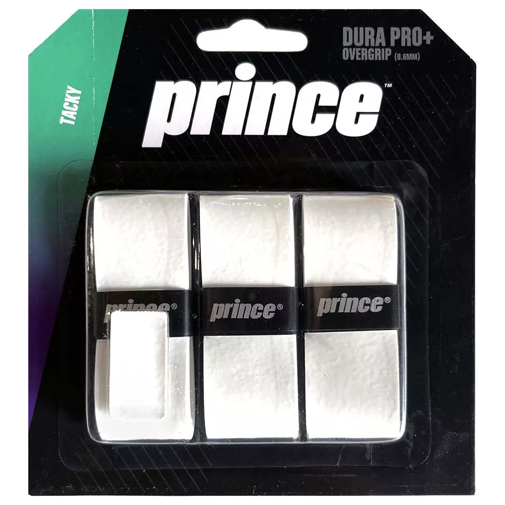 Prince Dura Pro+ Wit x 3 overgrips
