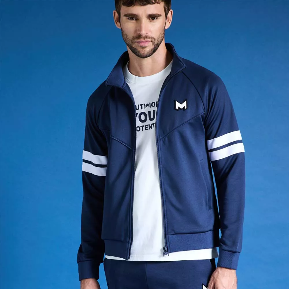 Mouratoglou hooded Jas marineblauw