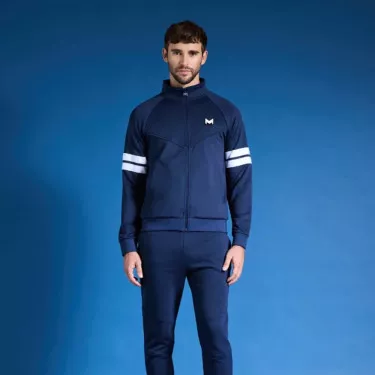 Mouratoglou hooded Jas marineblauw