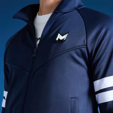 Mouratoglou hooded Jas marineblauw