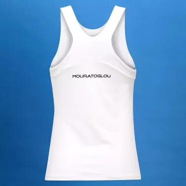 Le Coq Sportif Tanktop Yannick Noah Paris Wit/Geel