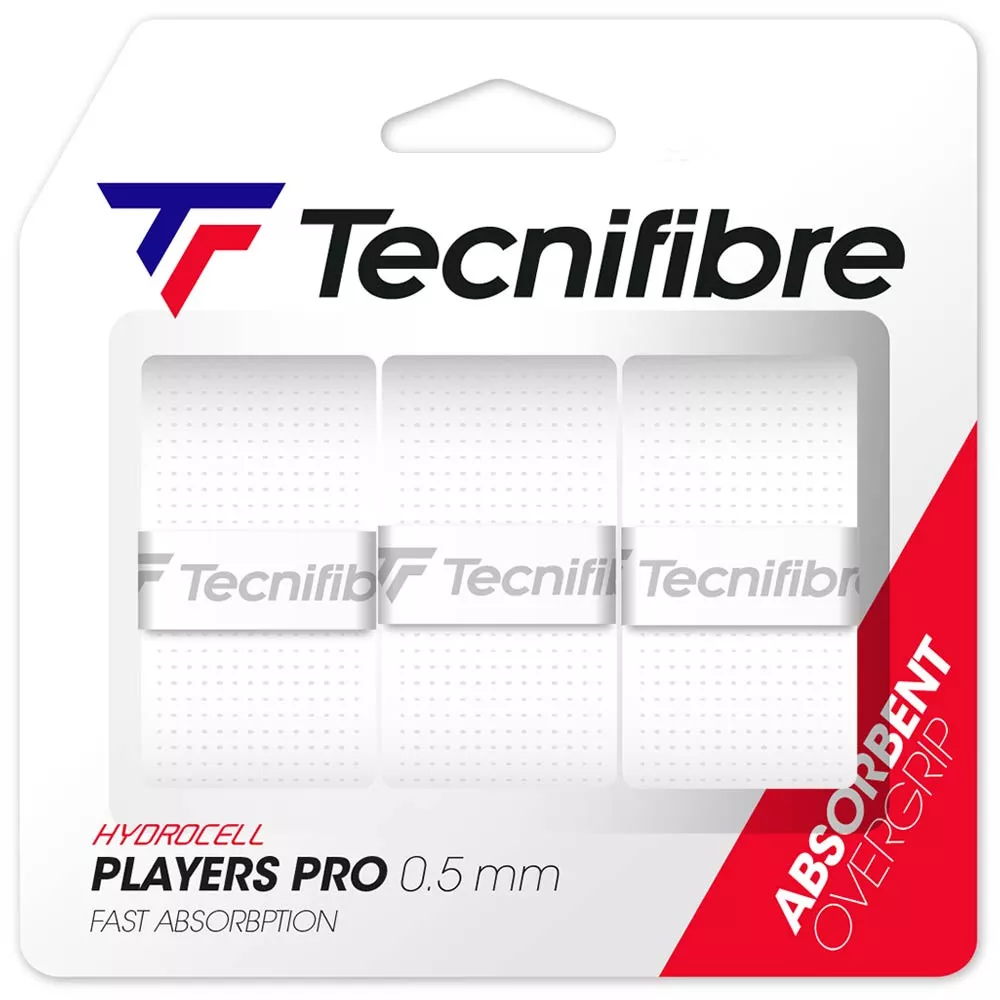 Tecnifibre Overgrip Players Pro Wit x 3