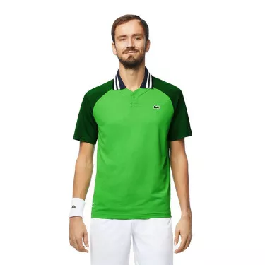 Lacoste Tennis x Daniil Medvedev blauw polo