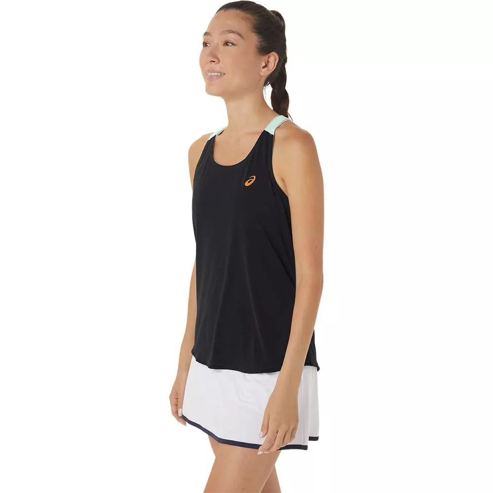 Asics Match Tanktop Wit/Blauw