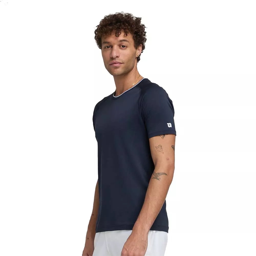 Wilson Team Seamless Crew T-shirt Zwart