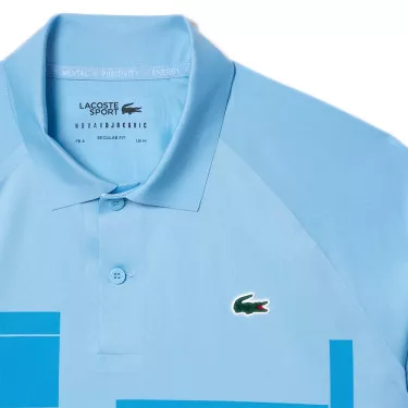 Polo Lacoste Tennis Novak Djokovic Player Blauw Polo