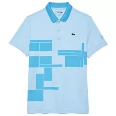 Polo Lacoste Tennis Novak Djokovic Fan LichtBlauw Polo