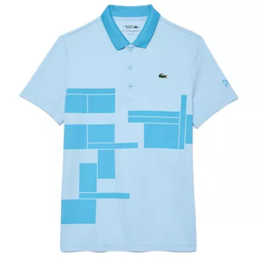 Polo Lacoste Tennis Novak Djokovic Fan LichtBlauw Polo