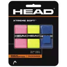 Head Xtreme Soft Overgrips Roze Geel Blauw x 3