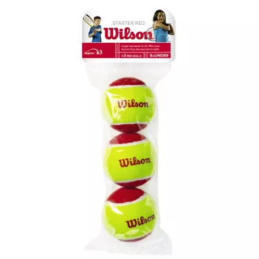 Zakje met 36 Wilson Starter Stage 3 rood ballen