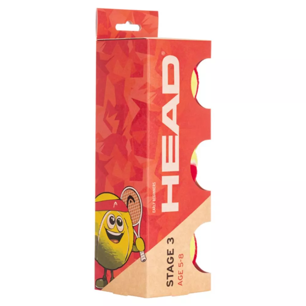 Zakje 3 ballen Head TIP Rood